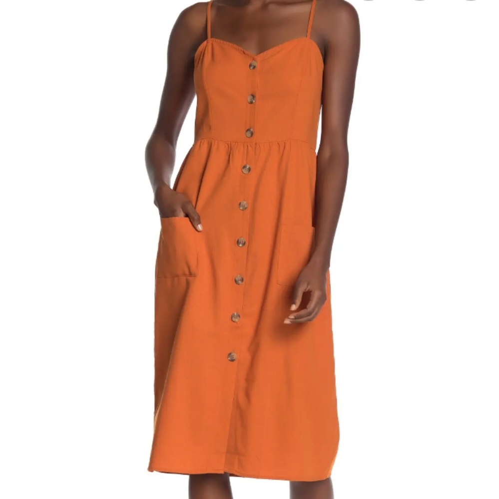 Cotton On Beth Button Front Patch Pocket Dress - image 1